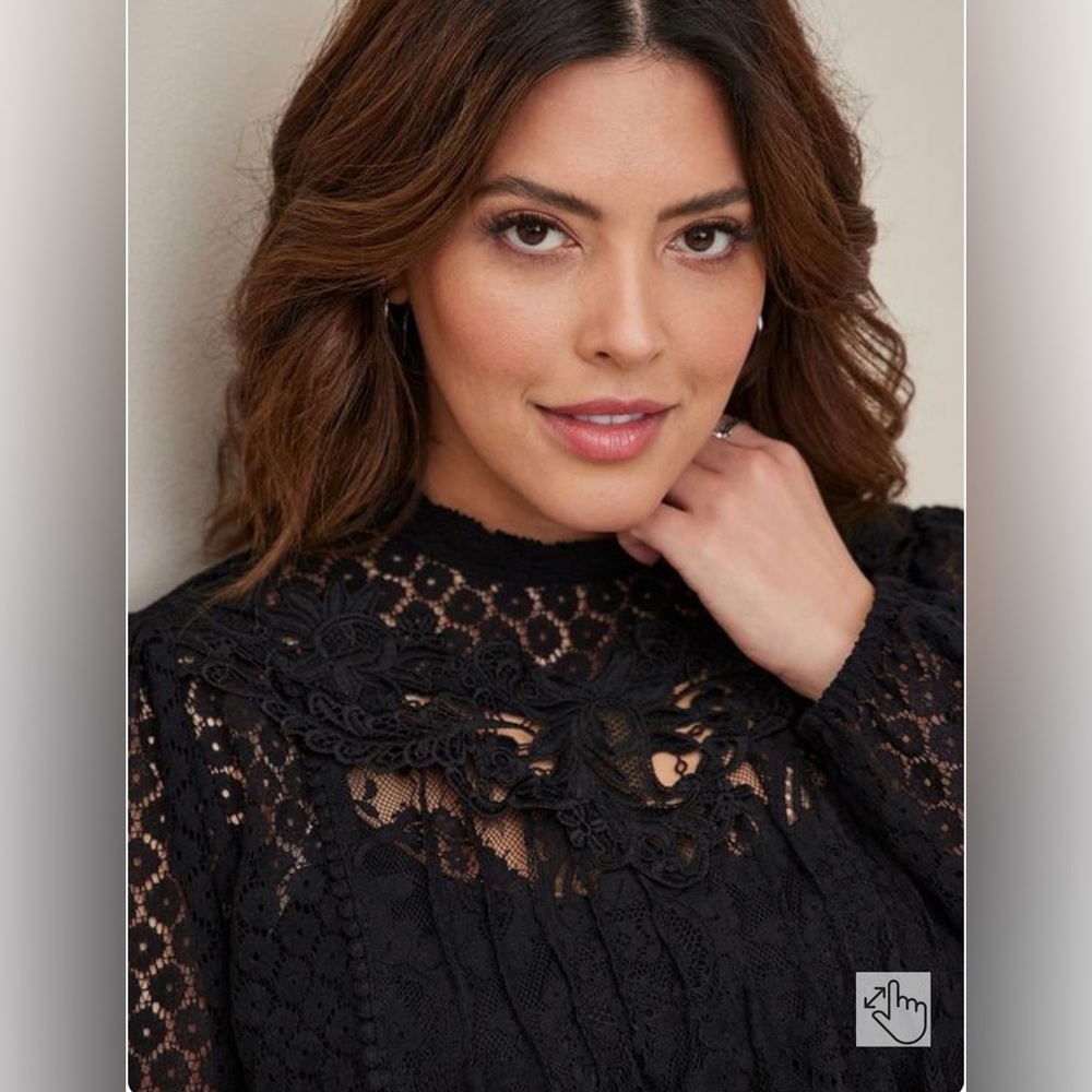 Torrid Mixed Lace High Neck Top